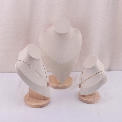 Velvet Portrait Necklace Display Pendant Organizer Jewelry Display Stand Jewelry Mannequin Bust Necklace Pendant Window Display - Oria Jewel