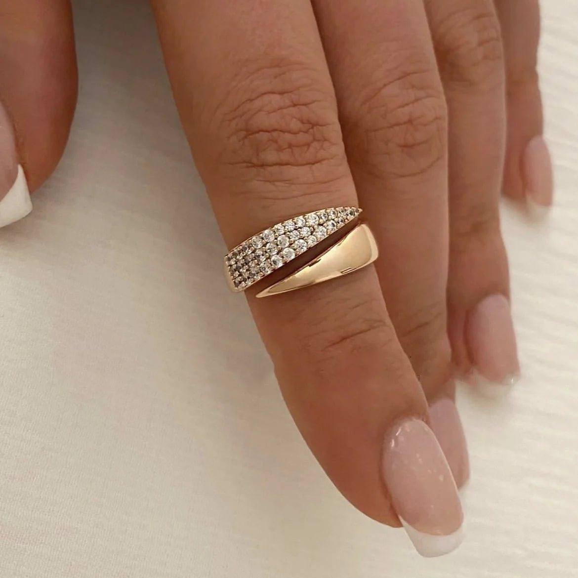 2024 Nwe Stainless Steel 18 K Gold Plated Sun Rings for Women Natural Stone Inlaid in Hollow Metal Texture Ring Trendy Jewelry - Oria Jewel