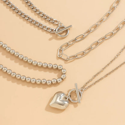 Y2K Heart Punk Necklace Set - Oria Jewel