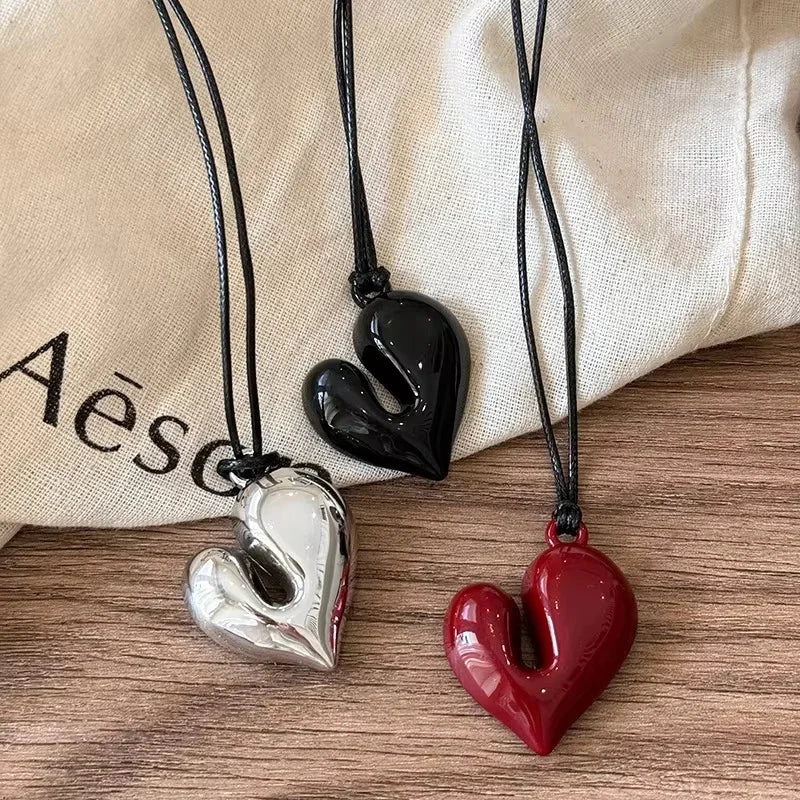 Gothic Heart Pendant Necklace - Oria Jewel