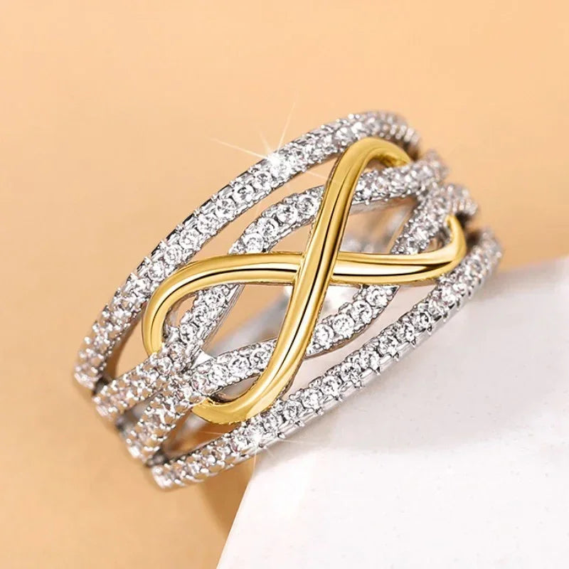 Infinite Love Zircon Ring – Trendy Luxury Wedding Jewelry - Oria Jewel