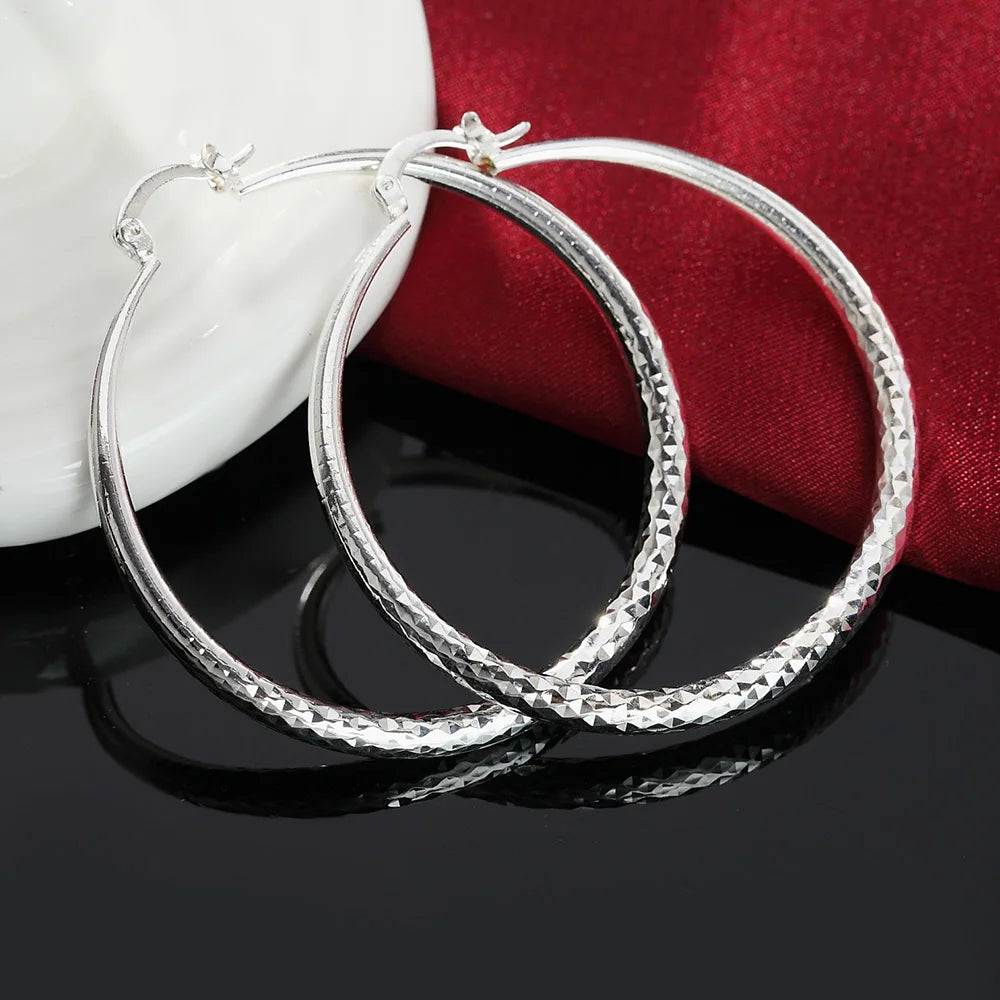 925 Sterling Silver 5CM Hoop Earrings for Women - Oria Jewel