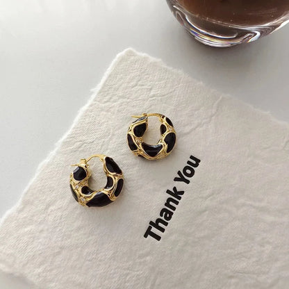 Leopard Enamel Retro Earrings - Oria Jewel