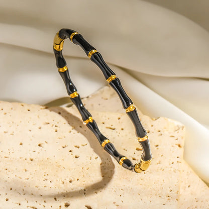 Bamboo Style Couple Bracelet - Oria Jewel