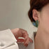 Big Heart Stud Earrings - Oria Jewel
