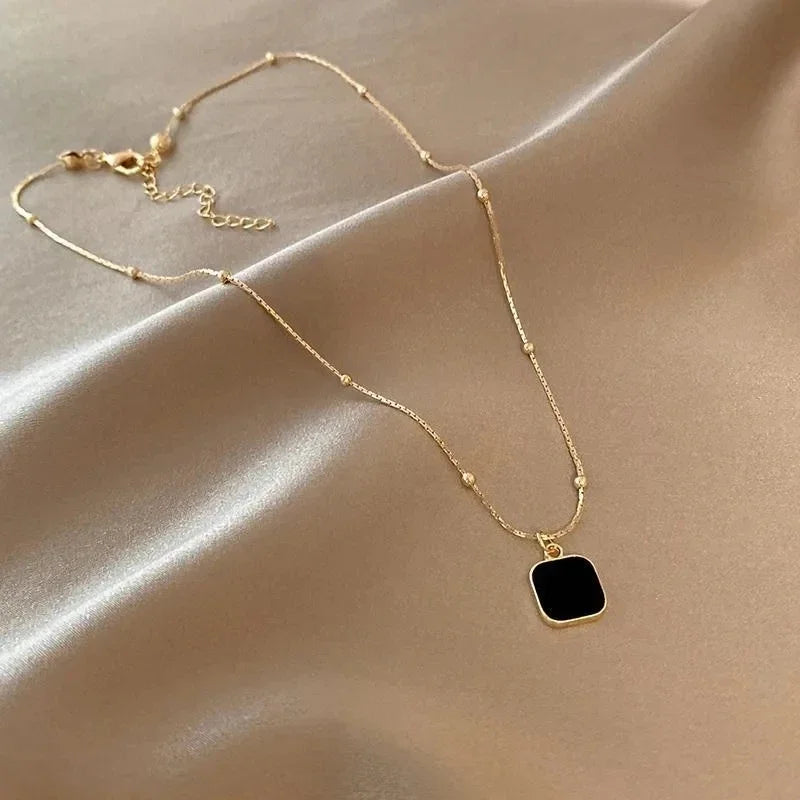 Minimalist Square Pendant Choker - Oria Jewel