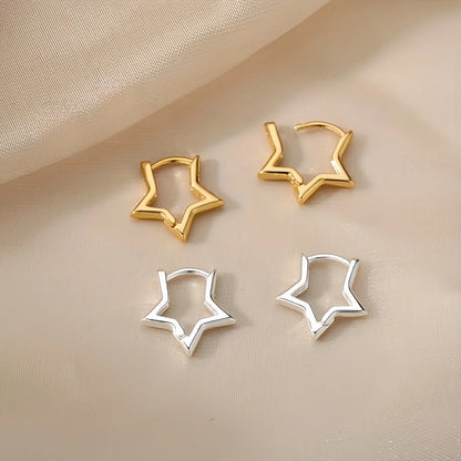 Star Hoop Earrings - Oria Jewel
