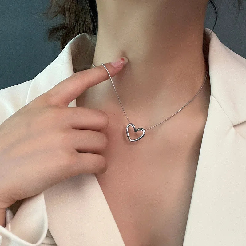Trendy Heart Pendant Necklace - Oria Jewel