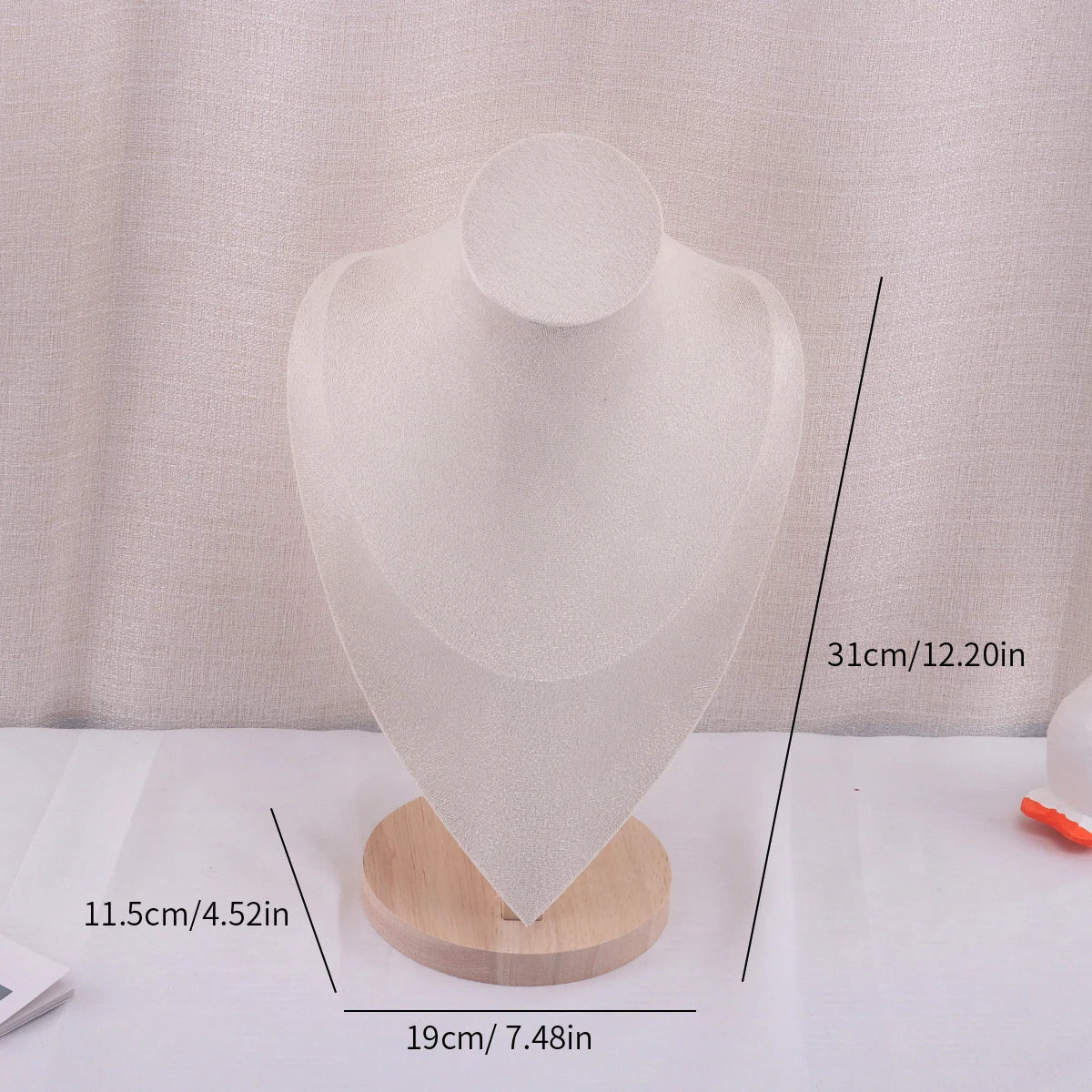 Velvet Portrait Necklace Display Pendant Organizer Jewelry Display Stand Jewelry Mannequin Bust Necklace Pendant Window Display - Oria Jewel