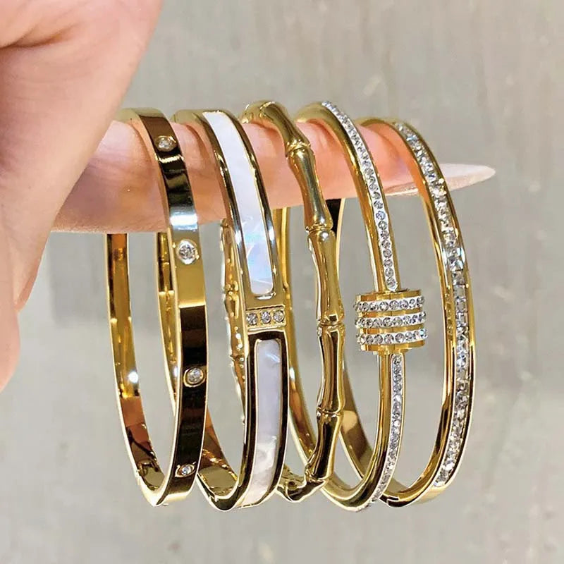 Zircon Steel Bracelet - Oria Jewel