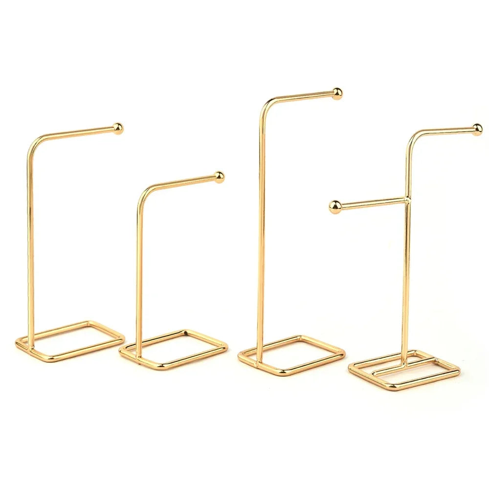 Metal Earring Display Stand For Necklace Handbag Multiple Shapes Jewelry Key Chain Holder - Oria Jewel