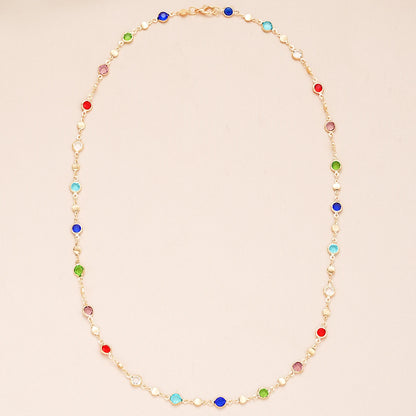 Boho Crystal Y Necklace - Oria Jewel