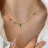 Colorful Zircon Drop Necklace - Oria Jewel