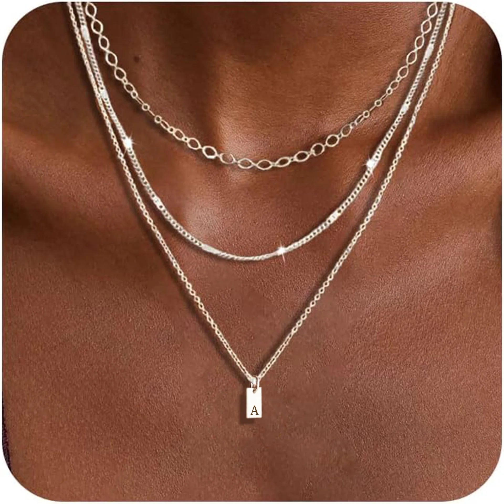 Layered Choker Necklace Set - Oria Jewel