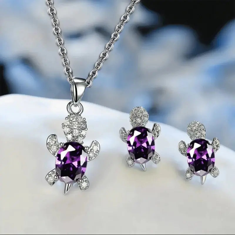 Turtle Diamond Jewelry Set - Oria Jewel