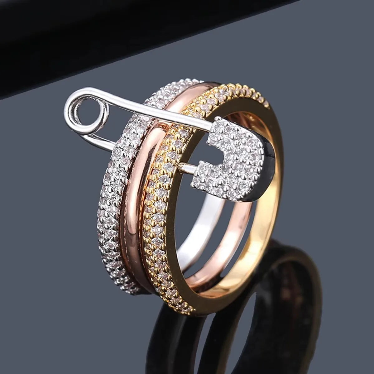 Stacked Ring Fashion Trend Street Style Gift For Friends, Birthday Party Surprise Ring - Oria Jewel