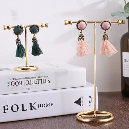 Metal Earring Display Stand For Necklace Handbag Multiple Shapes Jewelry Key Chain Holder - Oria Jewel
