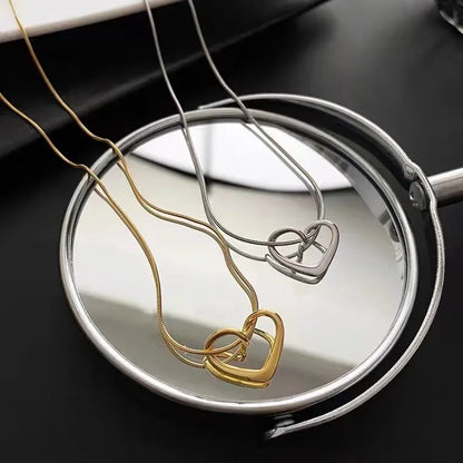 Trendy Heart Pendant Necklace - Oria Jewel