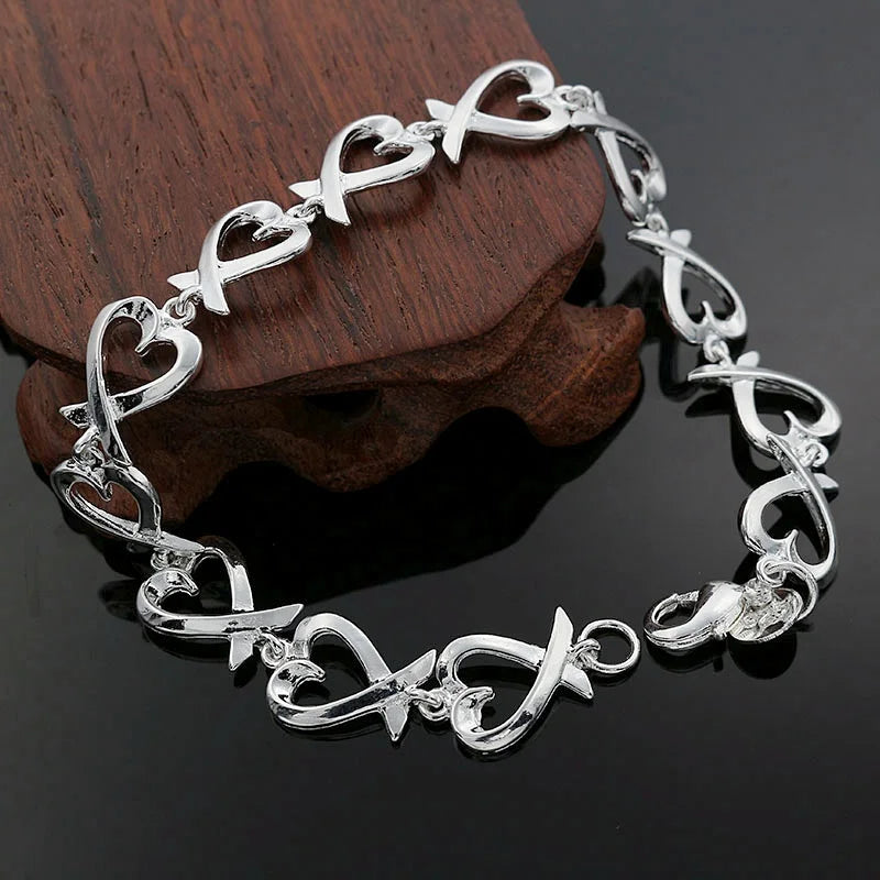 925 Sterling Silver Twisted Rope Bracelet for Men & Women - Oria Jewel