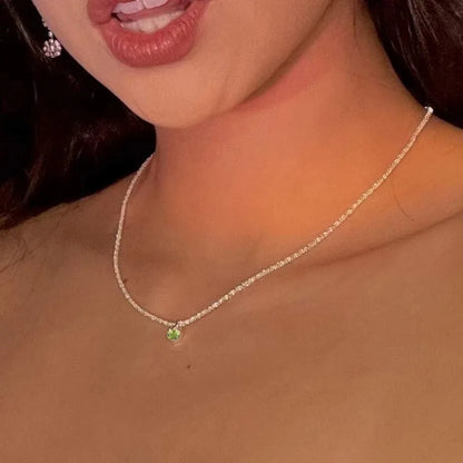 Silver Color Sparkling Necklace For Women Trendy Clavicle Chain Choker Girls Korean Wedding Party Jewelry Accessories - Oria Jewel