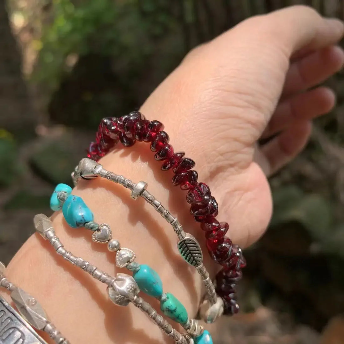 stainless spiritual stones bracelets lifestyle photo