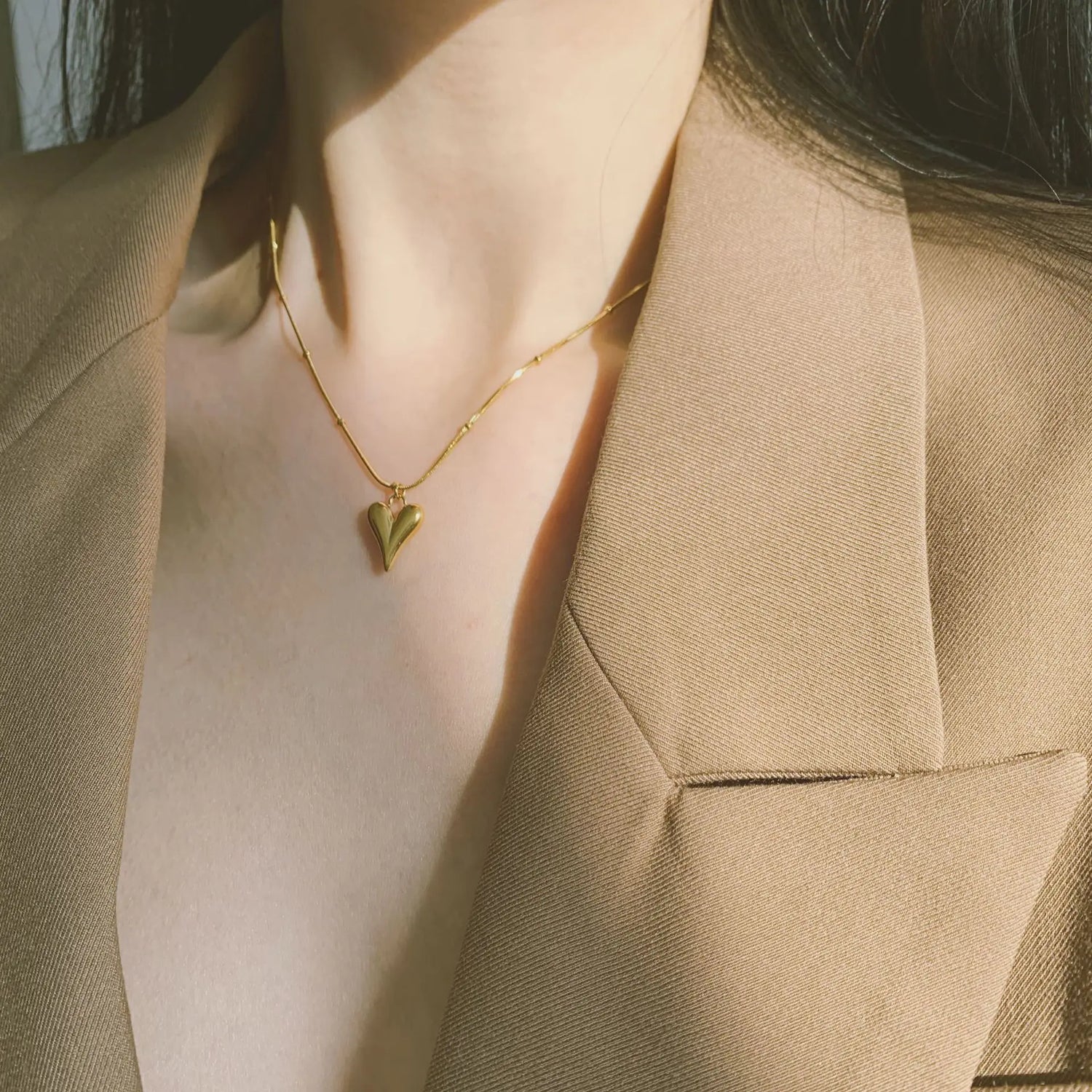 Classic Heart Pendant Necklace - Oria Jewel