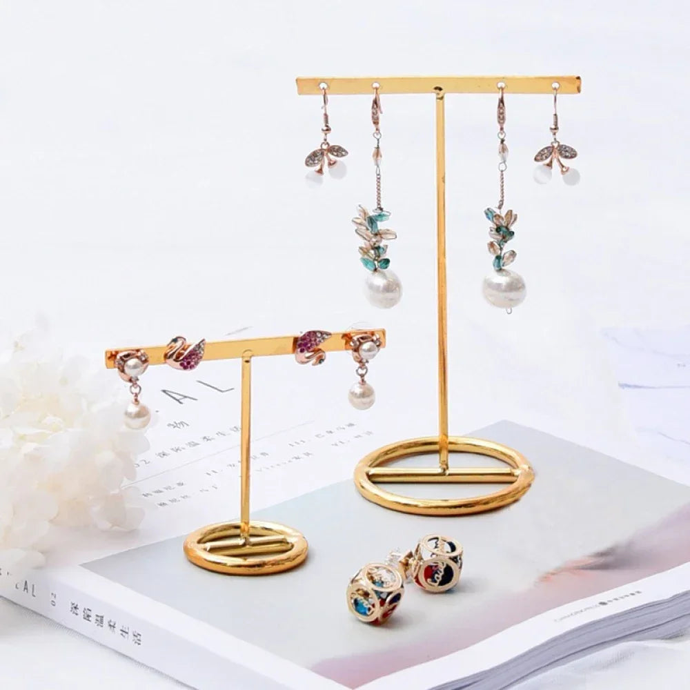 Metal Earring Display Stand For Necklace Handbag Multiple Shapes Jewelry Key Chain Holder - Oria Jewel