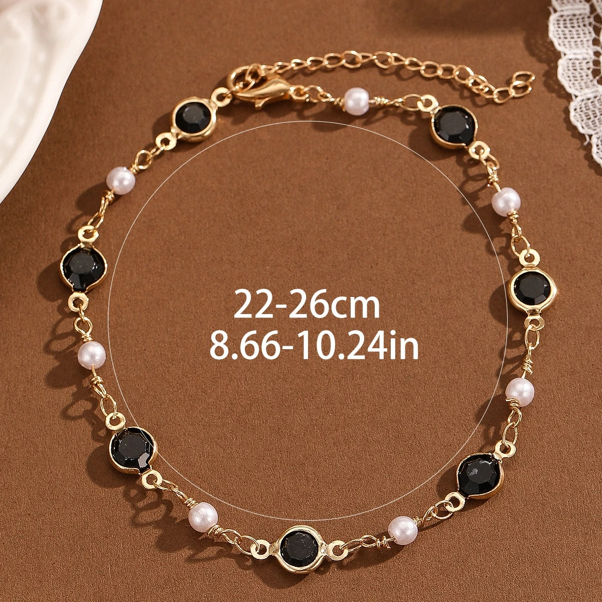 Crystal Chain Anklet - Oria Jewel