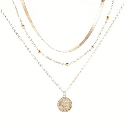 Multi-Layer Round Chain Necklace - Oria Jewel