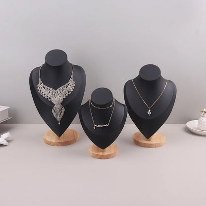 Velvet Portrait Necklace Display Pendant Organizer Jewelry Display Stand Jewelry Mannequin Bust Necklace Pendant Window Display - Oria Jewel