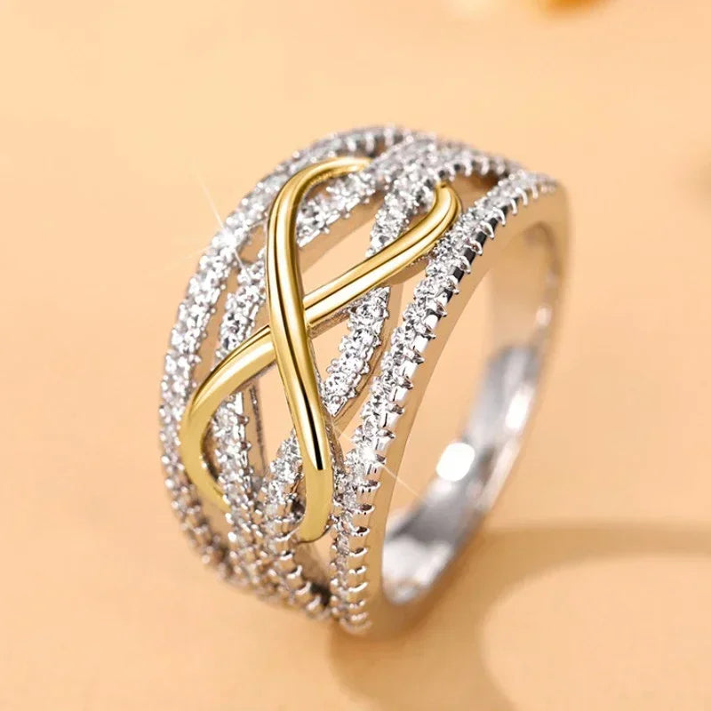 Infinite Love Zircon Ring – Trendy Luxury Wedding Jewelry - Oria Jewel