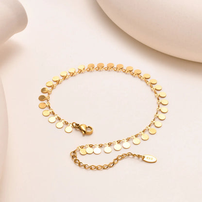 Coin Charm Gold Anklet - Oria Jewel