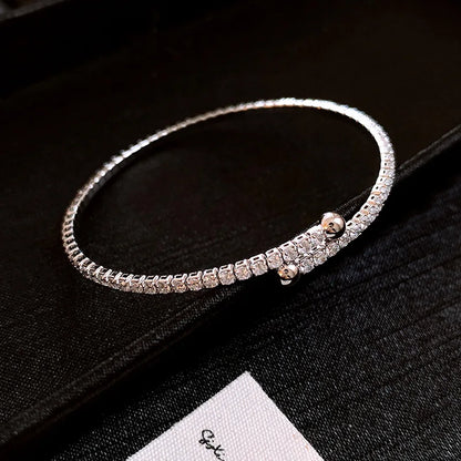 Rhinestone Charm Bracelet - Oria Jewel