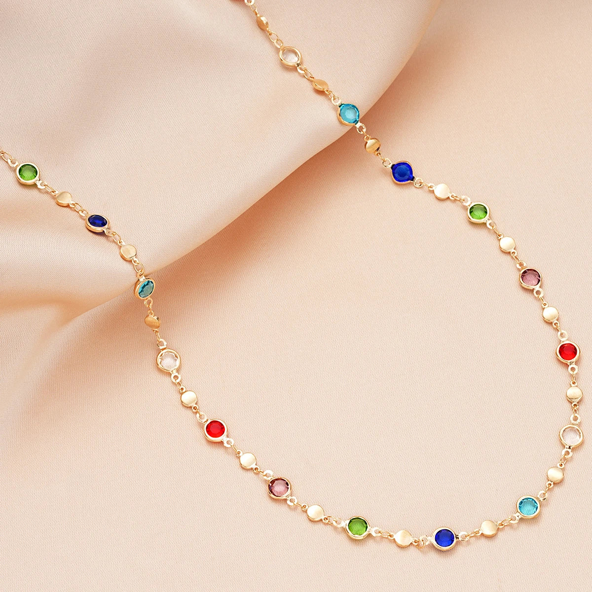 Boho Crystal Y Necklace - Oria Jewel