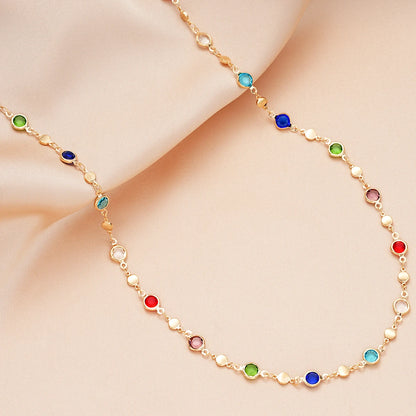 Boho Crystal Y Necklace - Oria Jewel