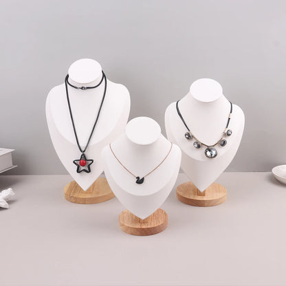 Velvet Portrait Necklace Display Pendant Organizer Jewelry Display Stand Jewelry Mannequin Bust Necklace Pendant Window Display - Oria Jewel