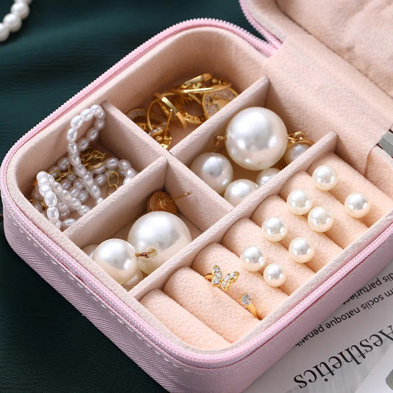 Simple Jewelry Box Wholesale Travel Portable Ring Necklace Earrings Studs Earrings Storage Box Jewelry Organizer - Oria Jewel
