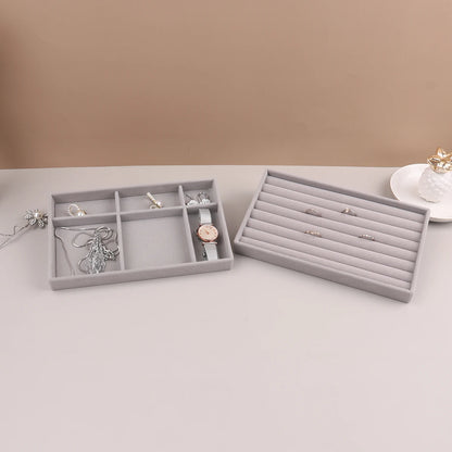 Velvet Jewelry Display Stackable Exquisite Jewellery Holder Portable Ring Earrings Necklace Organizer Box organizator de boys - Oria Jewel