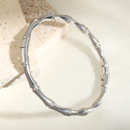 Bamboo Style Couple Bracelet - Oria Jewel