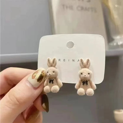Plush Animal Stud Earrings - Oria Jewel