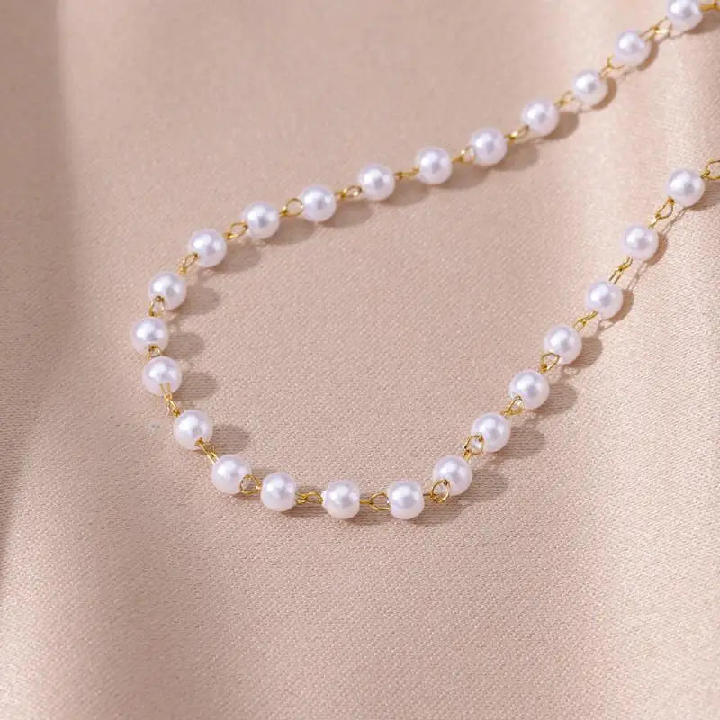 Gold Pearl Anklet - Oria Jewel