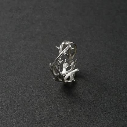 Retro Thorn Silver Ring - Oria Jewel