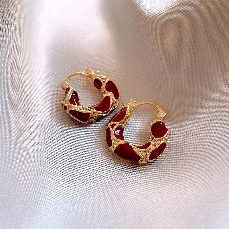 Leopard Enamel Retro Earrings - Oria Jewel