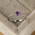 Silver Luxury Style Amethyst Zircon Women&