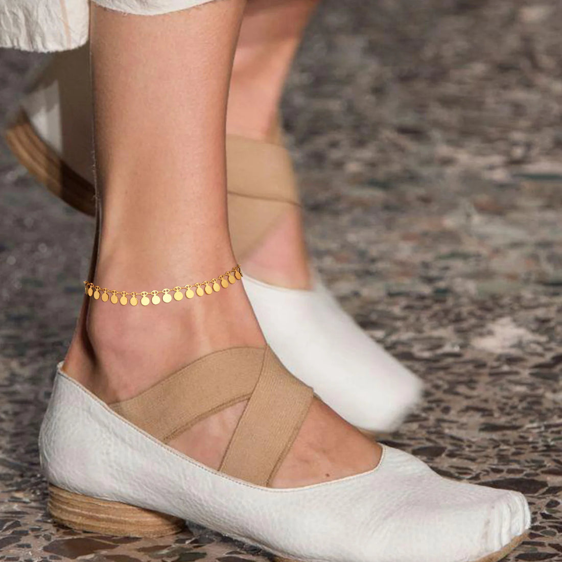 Coin Charm Gold Anklet - Oria Jewel