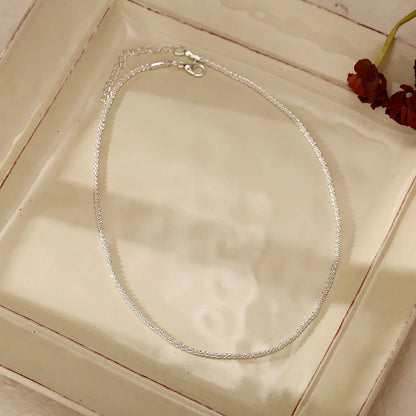 Silver Color Sparkling Necklace For Women Trendy Clavicle Chain Choker Girls Korean Wedding Party Jewelry Accessories - Oria Jewel