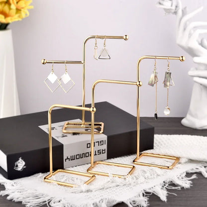Metal Earring Display Stand For Necklace Handbag Multiple Shapes Jewelry Key Chain Holder - Oria Jewel