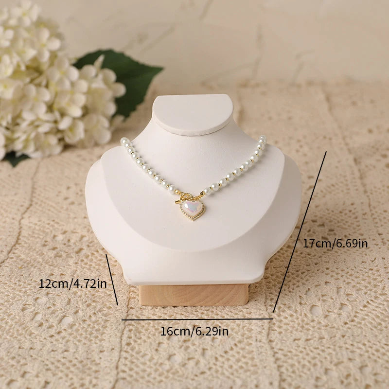 PU Model Bust Show Exhibitor Jewelry Display Necklace Pendants Mannequin Stand Earrings Organizer Ring Bracelet Storage Stand - Oria Jewel