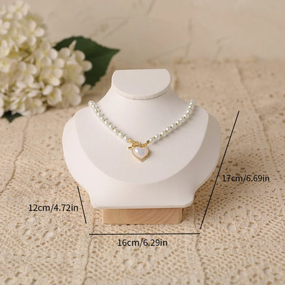 PU Model Bust Show Exhibitor Jewelry Display Necklace Pendants Mannequin Stand Earrings Organizer Ring Bracelet Storage Stand - Oria Jewel
