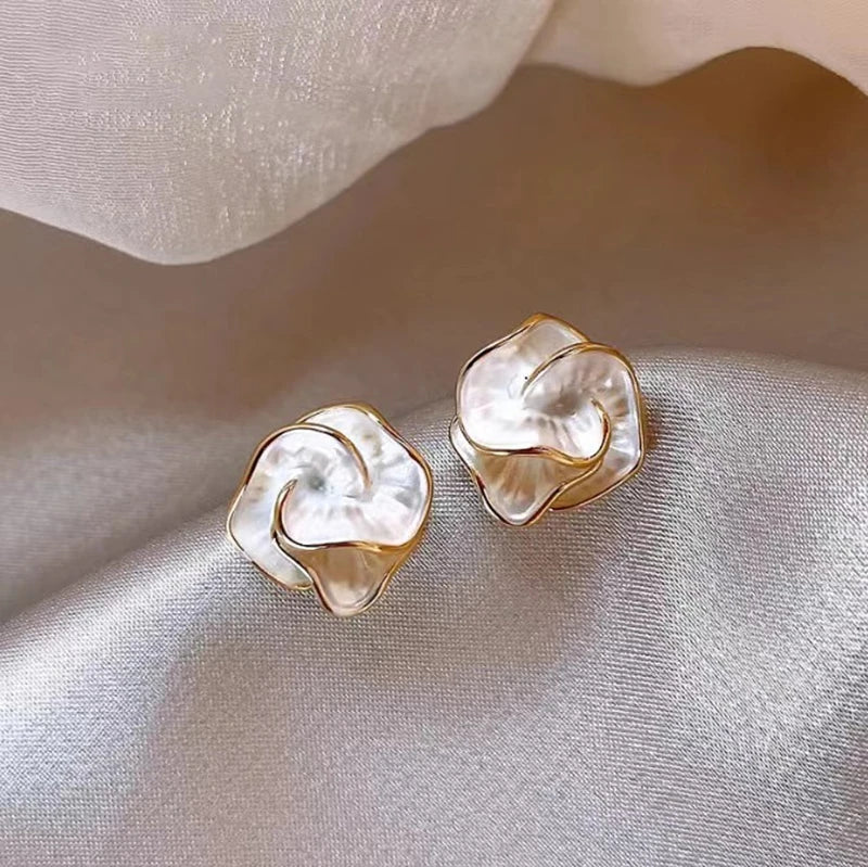 Camellia Flower Studs - Oria Jewel
